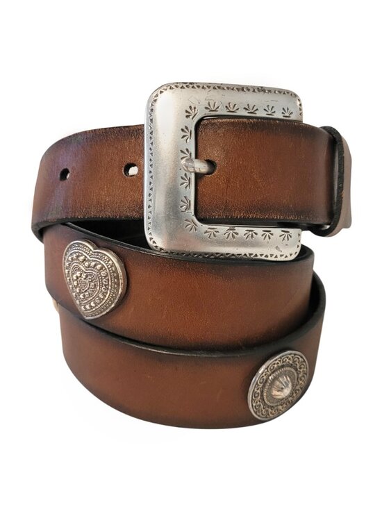 Fossil Accessories - Fossil Leather Heart Concho Belt